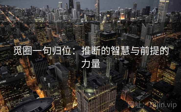 觅圈一句归位：推断的智慧与前提的力量